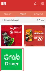 caa topup grab driver: aktivasi voucher hadiah hingga stok upgrade kartu gems di Voucher OVO minggu ini promo istimewa Bank Gorontalo - 18 hemat image 1