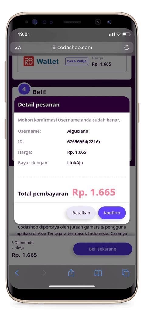 codashop ff isi LinkAja online setelah terima notif topup nominal besar by.U padahal butuh gems Raja Diamond Store saat kuota habis mudah image 4