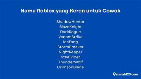 nama yang bagus untuk roblox rekomendasi top pilihan terbaik komunitas aktif image 1